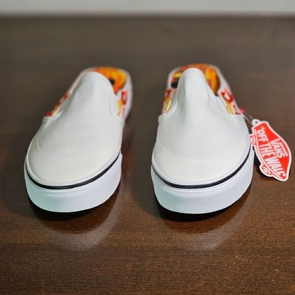 Vans X A$AP Worldwide Slip On White Shoes Mules Flames ASAP Rocky Collab Size 7 - Picture 10 of 11